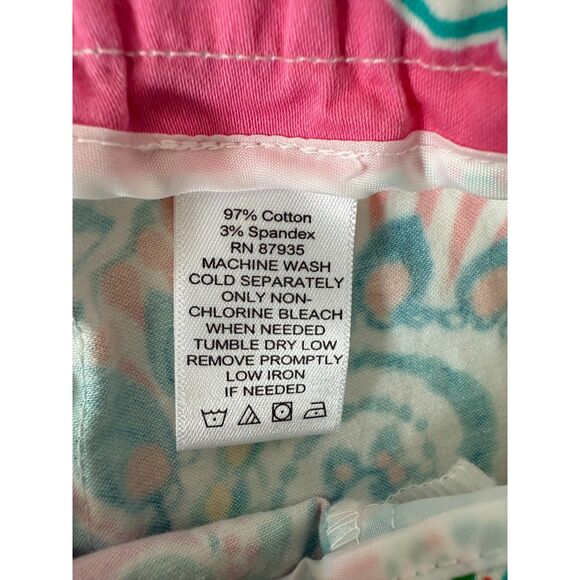 Susan Graver Women's Capri Pants Multicolor Paisley Print Cotton Spandex Size 6 - Picture 4 of 9